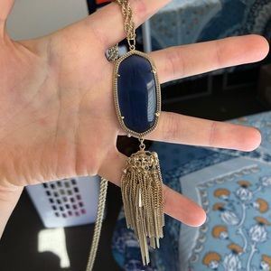 Kendra Scott Rayne Necklace In Navy & GOLD